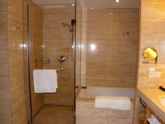 Bathroom of a Suite at Marco Polo Parkside Hotel - Beijing, China