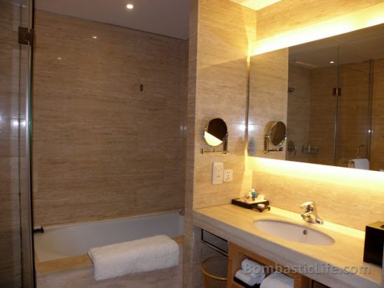 Bathroom of a Suite at Marco Polo Parkside Hotel - Beijing, China