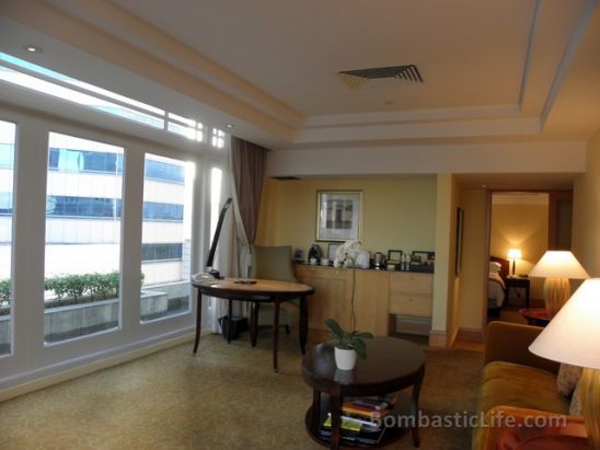 Living Room of a Fullerton Suite at Fullerton Hotel in Singapore.