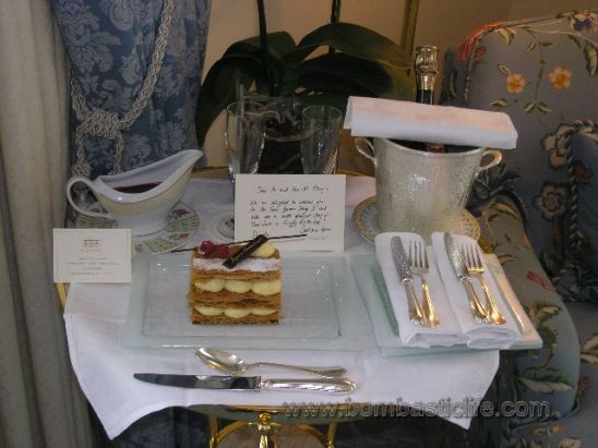 Welcome tray from Four Seasons George V - Paris, France
