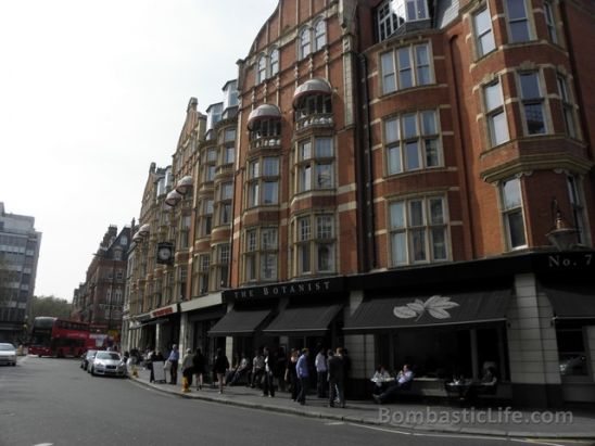Picuture of the outside The Botanist on Sloane Street London.