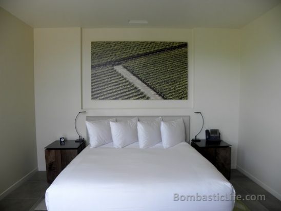 Bedroom of our Suite #101 at Bardessono Hotel - Napa Valley, CA
