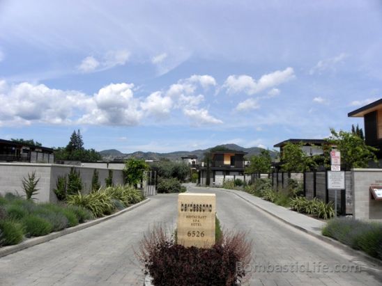 Entrance to Bardessono Hotel - Napa Valley, CA