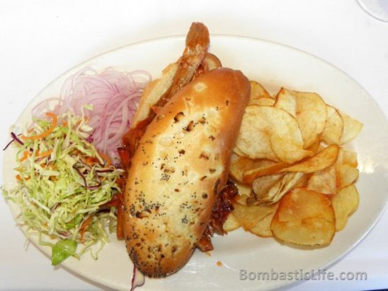 Smoked BBQ Pork Sandwich at Mustards Grill in Napa Valley, CA