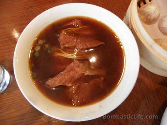 Braised beef brisket noodle soup at Din Tai Fung - Hong Kong