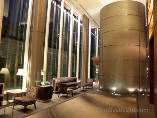 Entrance on the 1st floor of the Four Seasons Hotel at Marunouchi in Tokyo.