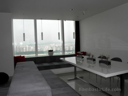 Dining Room of a  Wow Suite at W Hotel - Seoul, Korea.