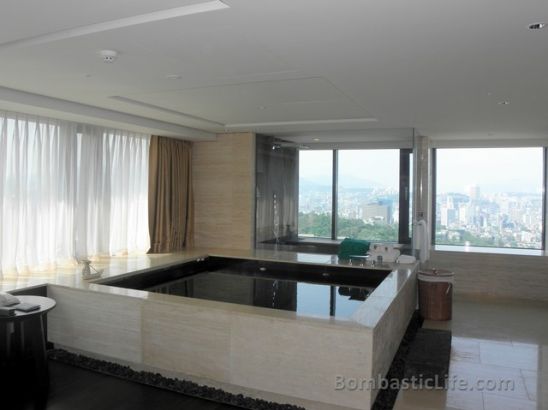 Relaxation Pool in the Living Room of a Premier Suite at the Banyan Tree Hotel in Seoul, Korea.