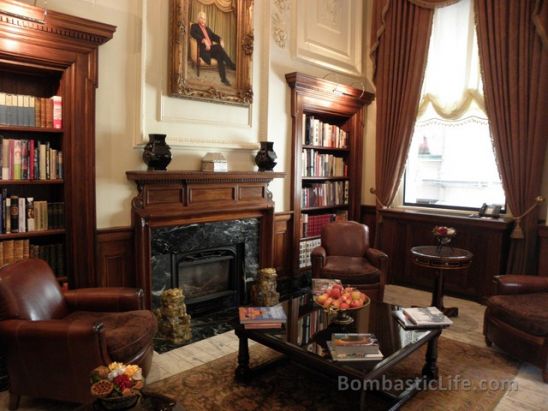 Library at Hotel Le St. James - Montreal, Quebec