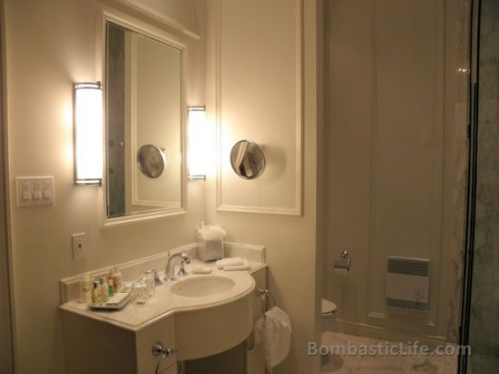 Master Bathroom of the Nesbitt-Thompson Suite at Hotel Le St. James - Montreal, Quebec