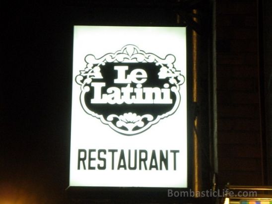 Le Latini Italian Restaurant in Montreal, Quebec.