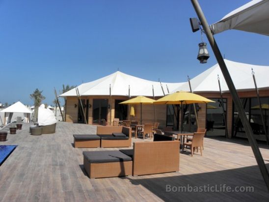 Main Deck Area and Restaurant at Banyan Tree Al Hamra Beach Resort - Ras Al Khaimah, UAE