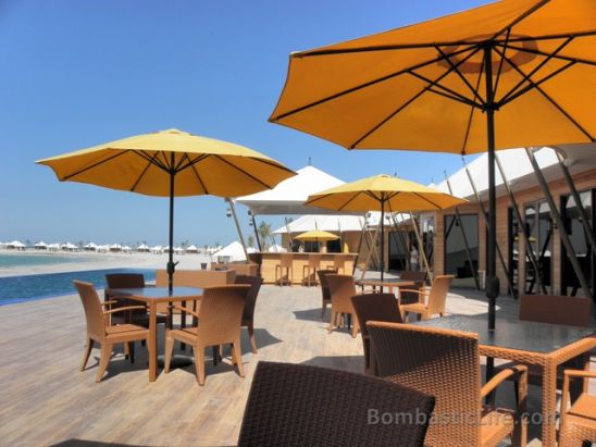 Main Deck Area and Restaurant at Banyan Tree Al Hamra Beach Resort - Ras Al Khaimah, UAE