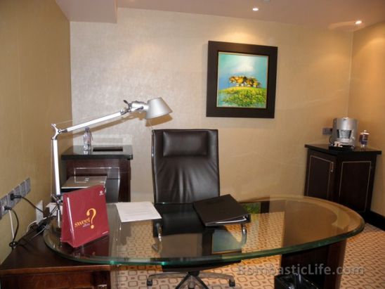 Work Station in the Living Room of a Grand Tower Suite at Sheraton Saigon Hotel and Towers - Ho Chi Minh City, Vietnam