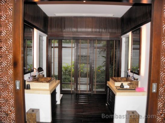 Bathroom of Pool Villa at The Nam Hai Resort in Hoi An, Vietnam.