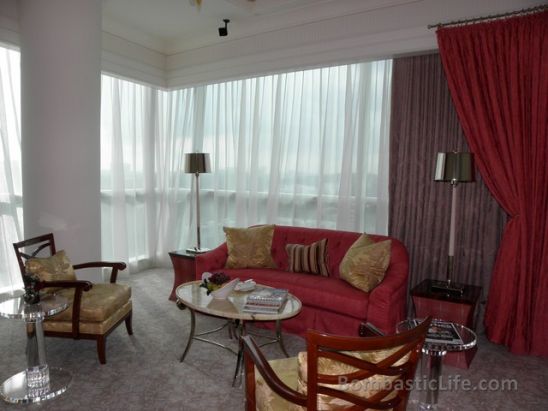 Executive Deluxe Suite Living Room at St. Regis Hotel - Singapore