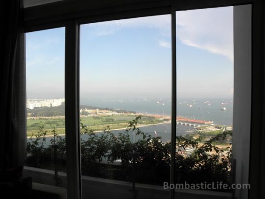 View from our Orchard Suite at Marina Bay Sands Hotel in Singapore.