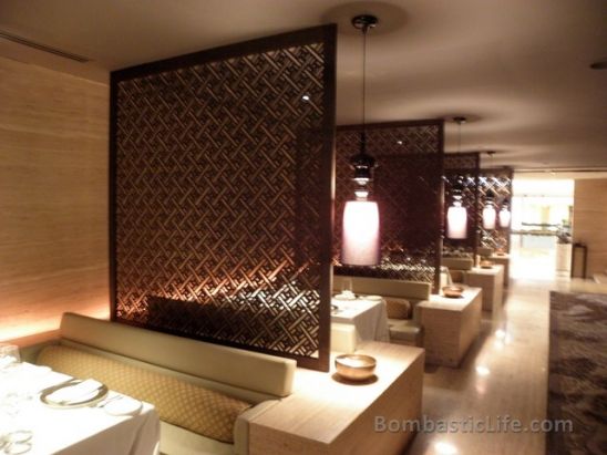 Dining room at Rang Mahal Indian Restaurant in Singapore.