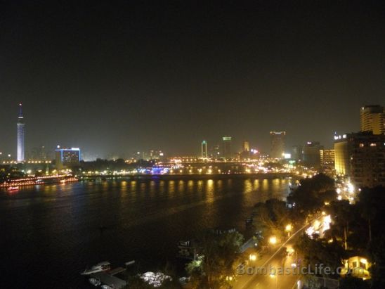 View from Jazz Bar at Kempinski Nile Hotel - Cairo, Egypt