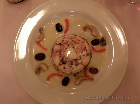 Pieuvres et lentilles (A concoction of lentils and octopus) at L' Express - Montreal, Quebec