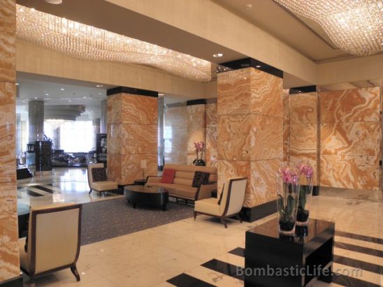 Lobby of the InterContinental Hotel in Abu Dhabi, UAE