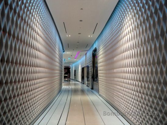 Hallway to the uber chic Rush Lounge at Yas Hotel in Abu Dhabi.