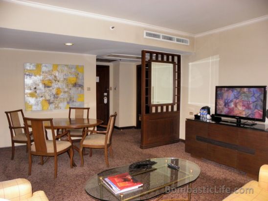 Dining Room and Living Room of the Minila Suite at the Mandarin Oriental  Manila
