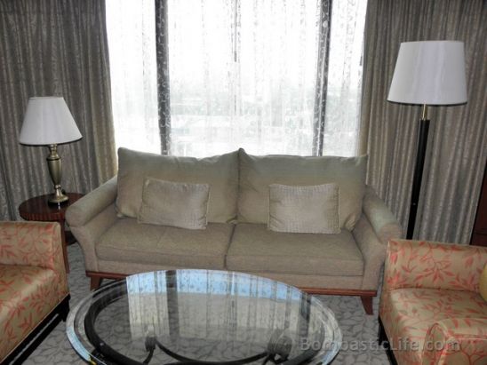 Living Room of our Tower Suite at the Shangri-La Hotel Edsa - Manila, Philippines.