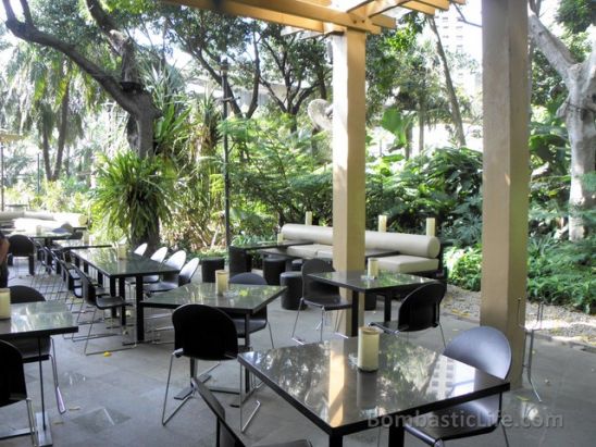 Outdoor area of Sala Bistro in Manila.