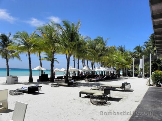 Beach at Discovery Shores Resort in Boracay, Philippines.