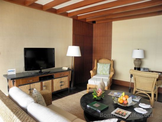 Living Room of a Loft Villa at Shangri-La Resort Boracay, Philippines.