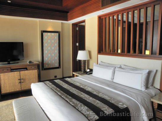 Bedroom of a Loft Villa at Shangri-La Resort Boracay, Philippines.