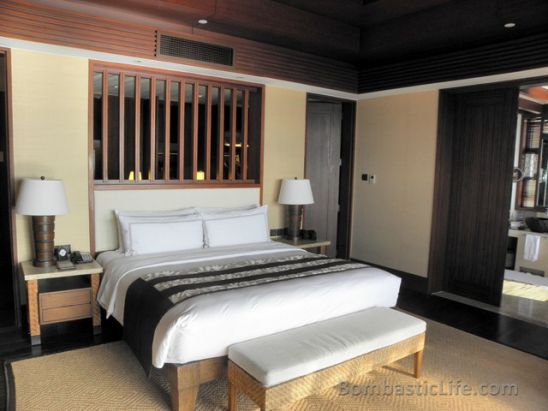 Bedroom of a Loft Villa at Shangri-La Resort Boracay, Philippines.