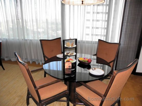 Dining Area of our Suite at the Peninsula Hotel - Manila, Philippines