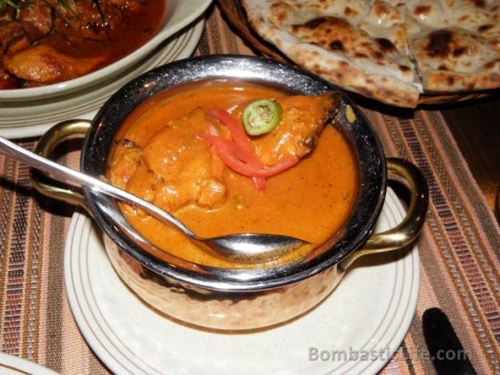 Murgh Makhani - traditional Northern Indian tandori roasted chicken served with silky tomato gravy at Spices Restaurant in Manila. 