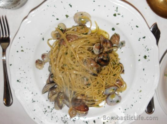 Spaghetti and Clams at Vecia Cavana. 
