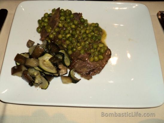 Stewed veal cheeks and peas at Enoteca San Marco in Venice, Italy.