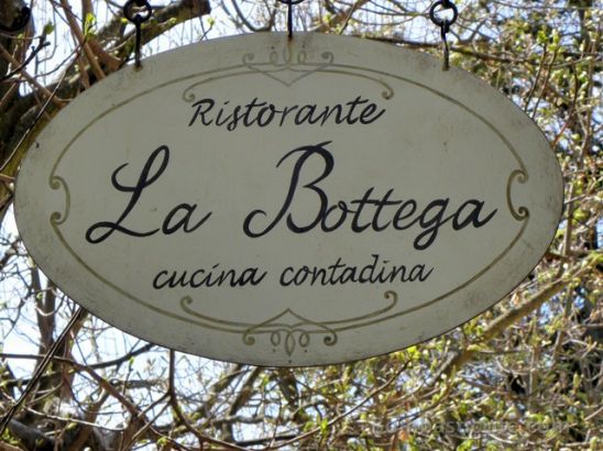 Ristorante La Bottega in the Tuscany Region of Italy.