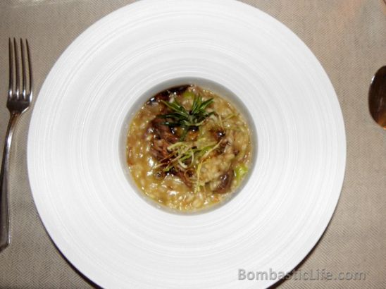 Leek Risotto with Braised Veal-Tail Ragout