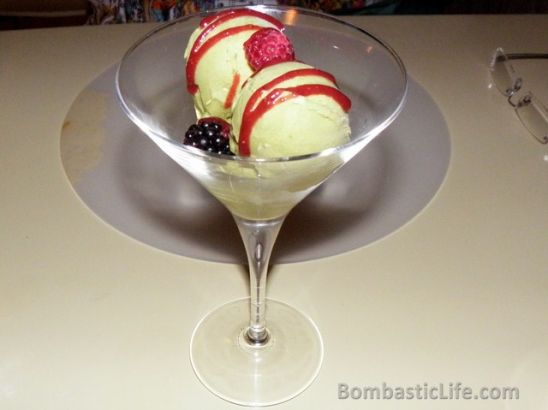Ice Cream at Momo Yama Japanese Restaurant in Florence, Italy.