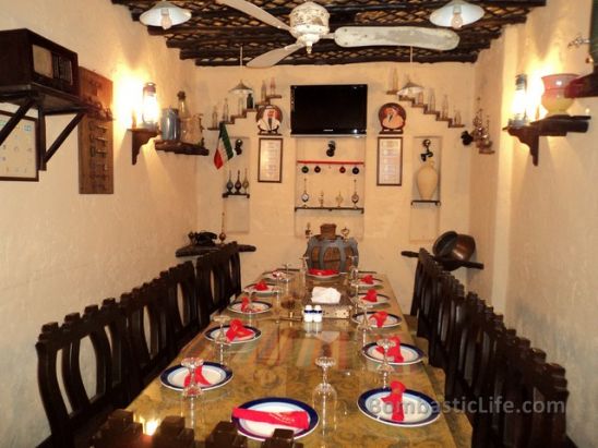 Private Dining Room at Beit Dickson Restaurant in Salmiya, Kuwait.