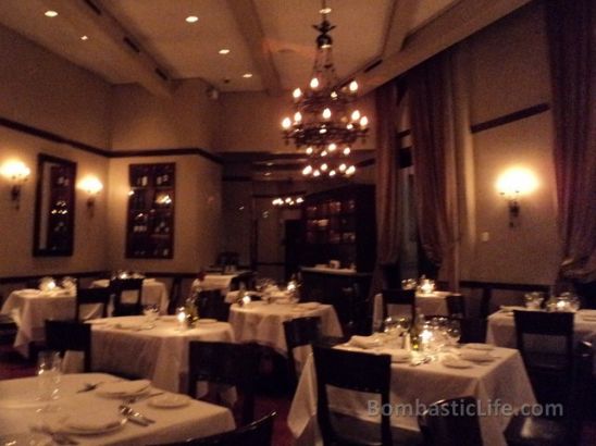 Interior of Il Mulino Italian Restaurant in Las Vegas.