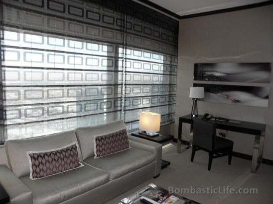 Living Room  of our One Bedroom Penthouse Suite at Vdara in Las Vegas.