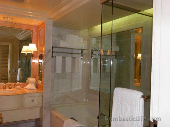 Bathroom of a California Suite at Peninsula Hotel in Beverly Hills