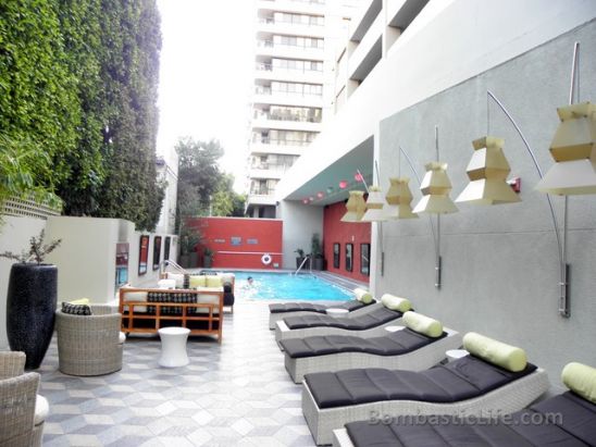 Pool area at Hotel Palomar in Los Angels