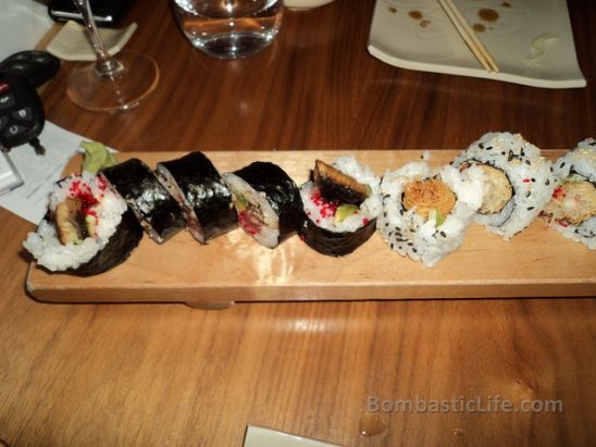 Maki Rolls at Jun-I Sushi Restaurant in Montreal.