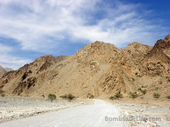 On the drive to Six Senses Zighy Bay in Oman.