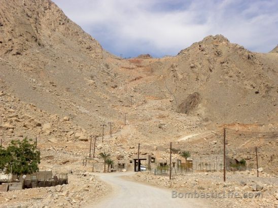 Entrance to Six Senses Zighy Bay in Oman.