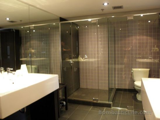 Bathroom of our Junior Suite at Hotel Opus in Montreal