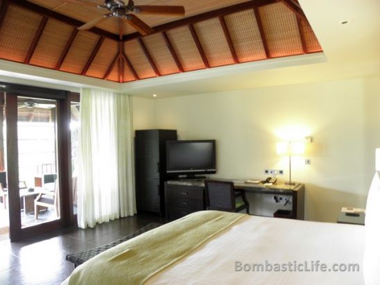 Bedroom of a Beach Villa at the Four Seasons Mauritius Resort.